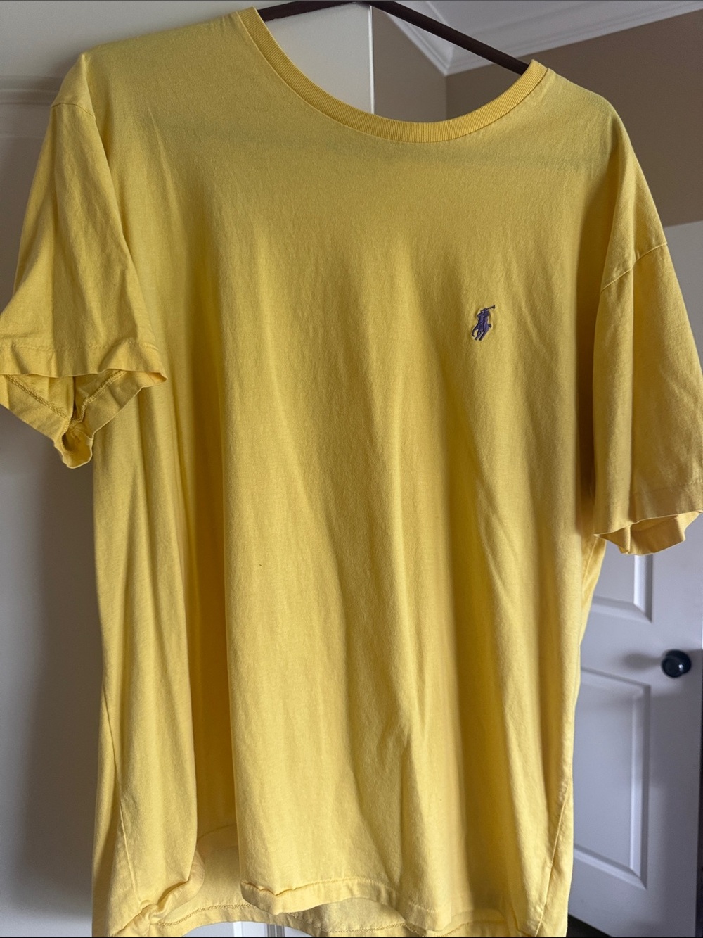 Polo by Ralph Lauren Bright Yellow Crew Neck T-Shirt with Embroidered Pony